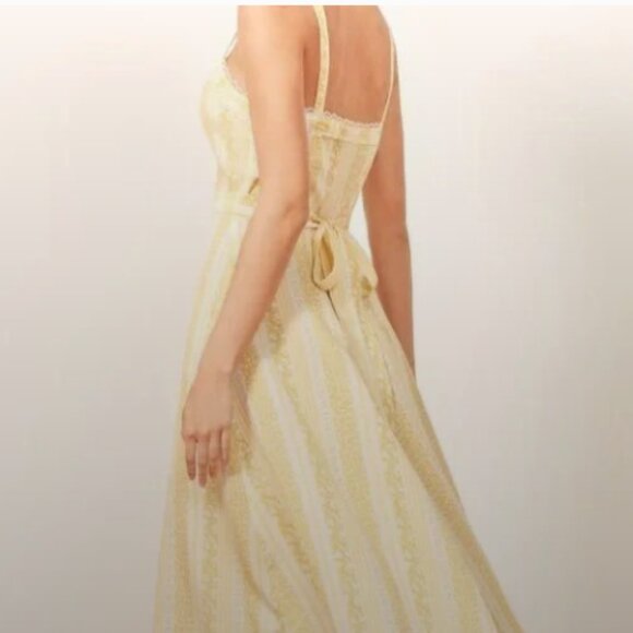 Reformation Clara Yellow Floral Midi Dress size medium - Picture 6 of 6